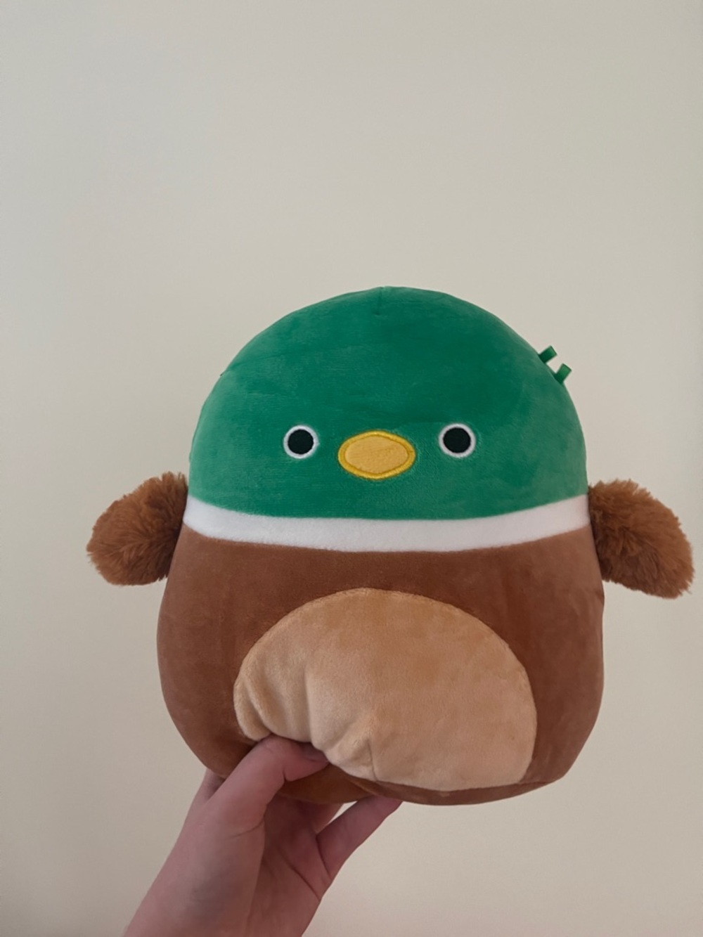 Green and Brown Plush Bird Stuffed Toy - Soft Small Pet Plush